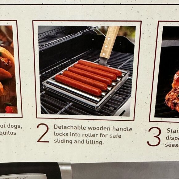 Parini Stainless Steel Barbeque hot dog roller & Salt and Pepper Shaker Grilling - Picture 11 of 16